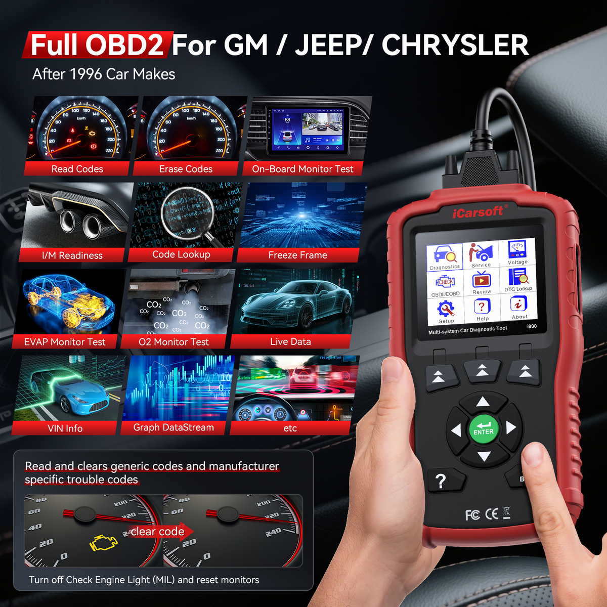 iCarsoft i900 Car Diagnostic Tool For GM