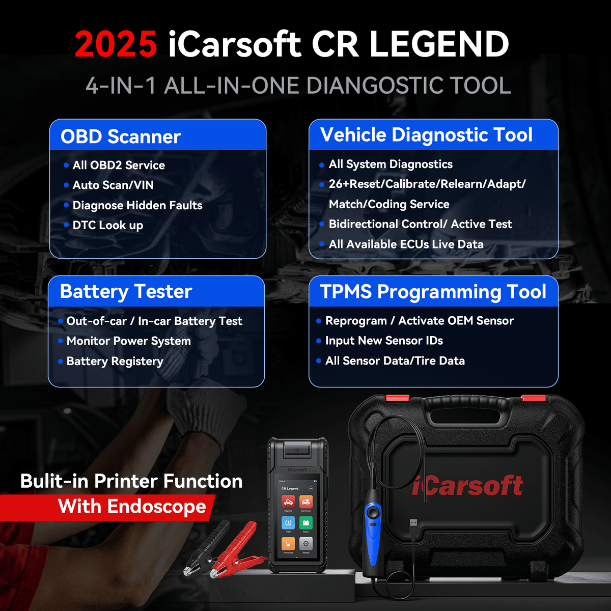 iCarsoft CR Legend Advanced Automotive Diagnostic Tool