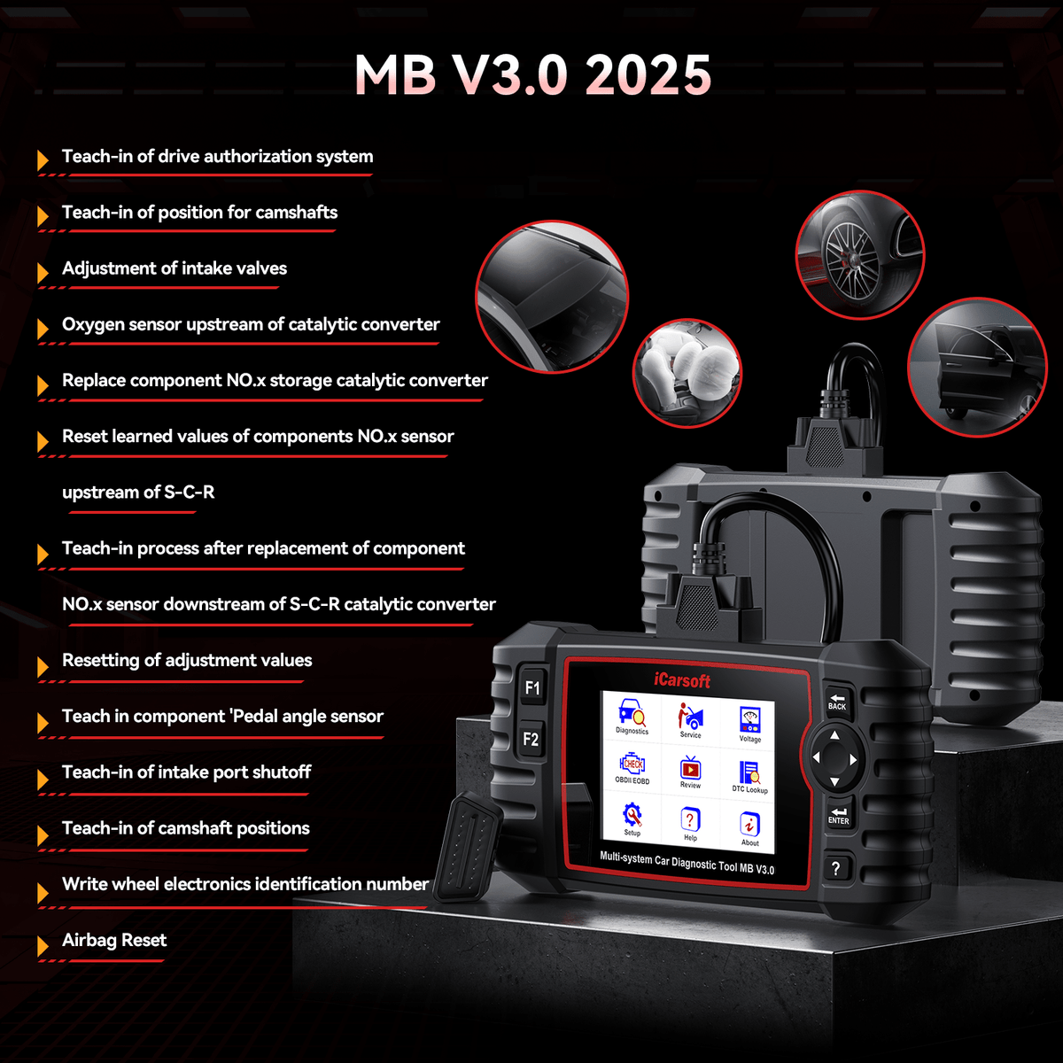 iCarsoft MB V3.0 Enhanced Edition (MB V3.0 + 38-Pin Adapter)