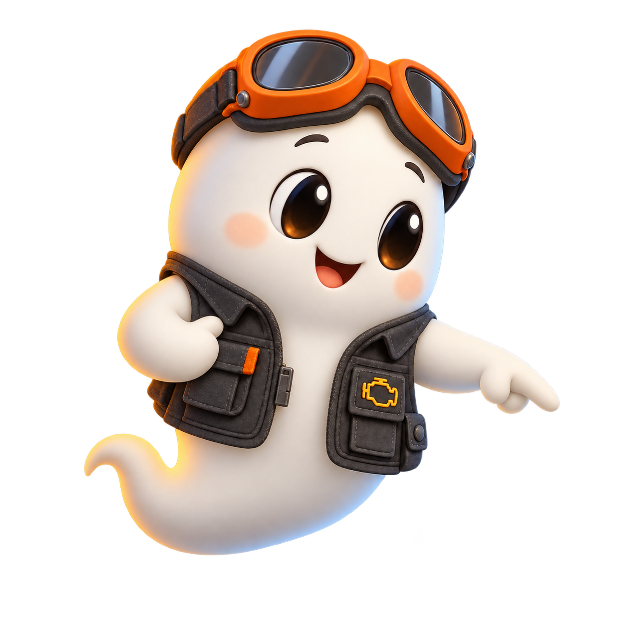 Dash pointing to the vehicle guide