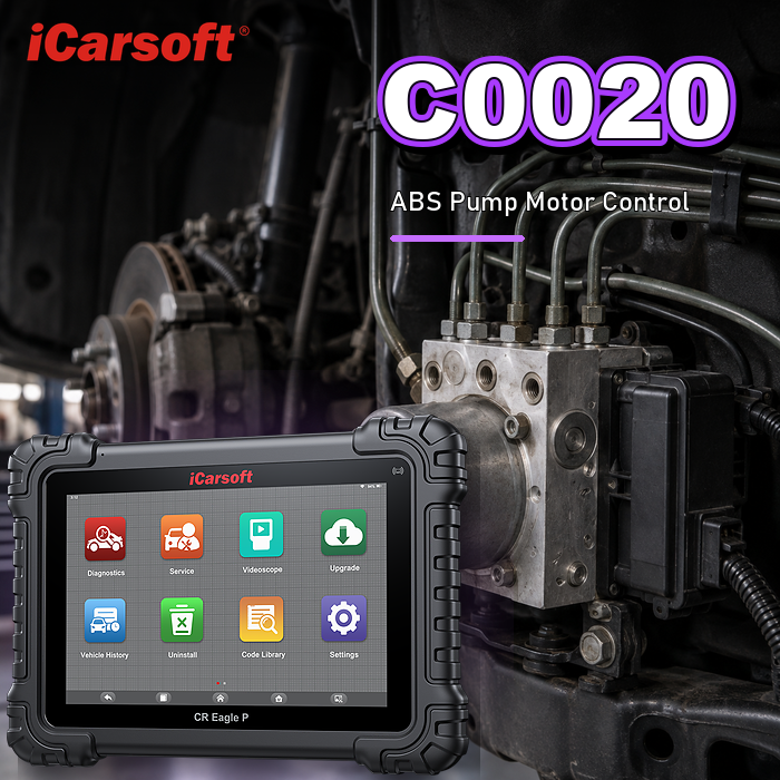 C0020 ABS pump motor control diagnosis and repair guide