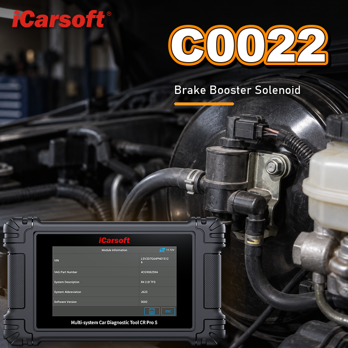 C0022 brake booster solenoid diagnosis and repair guide