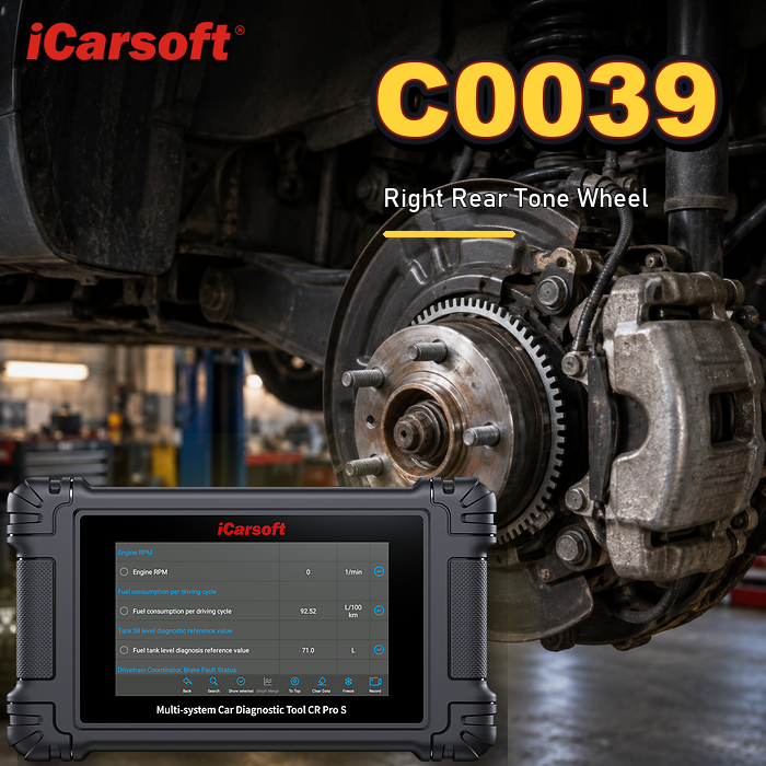 C0039 right rear tone wheel diagnosis and repair guide