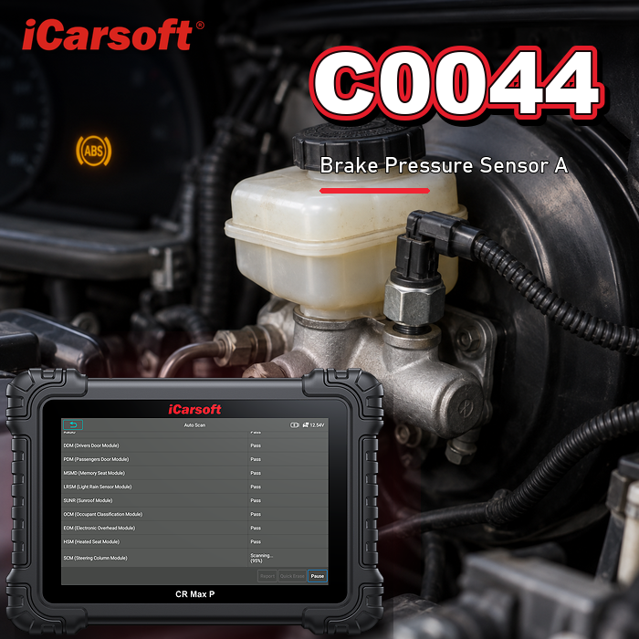 C0044 brake pressure sensor A diagnosis and repair guide