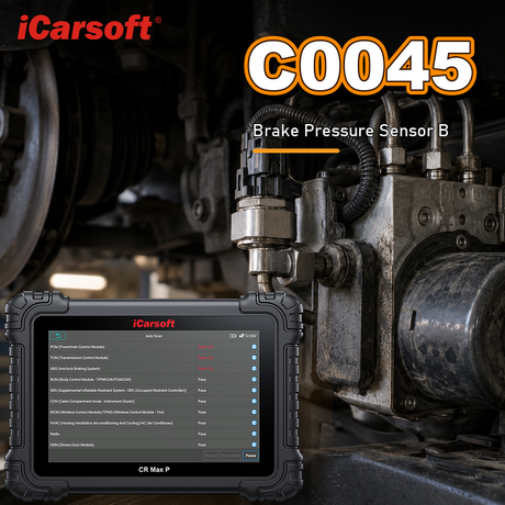 C0045 brake pressure and wheel speed fault identification diagnosis and repair guide