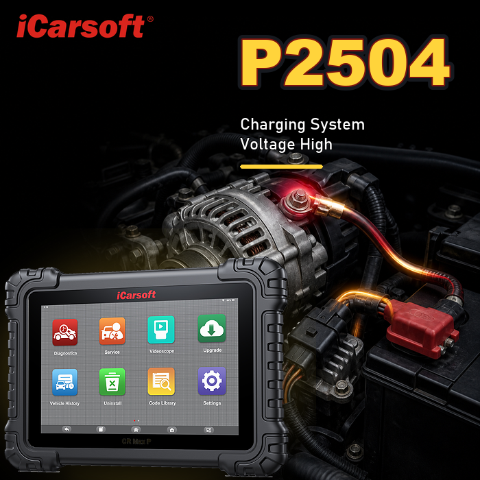 P2504 charging system voltage high diagnosis and repair guide