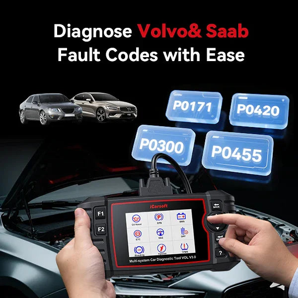 Common Volvo & Saab Fault Codes: Your Ultimate Diagnostic Guide with iCarsoft VOL Series - iCarsoft Official Store