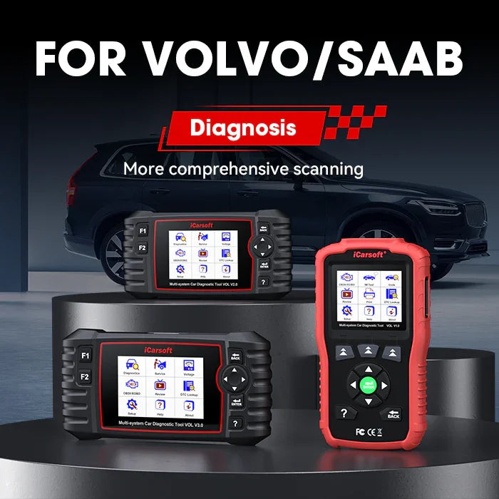 iCarsoft VOL V3.0 vs V2.0 vs V1.0: Which Volvo/Saab Diagnostic Tool is Right for You? - iCarsoft Official Store