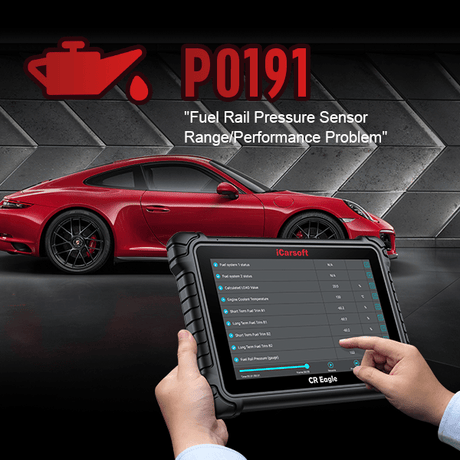 P0191 Code : Fuel Rail Pressure Sensor Circuit Range/Performance in Ford - iCarsoft-us