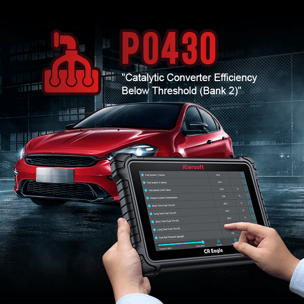 P0430：Catalyst System Efficiency Below Threshold (Bank 2). - iCarsoft-us