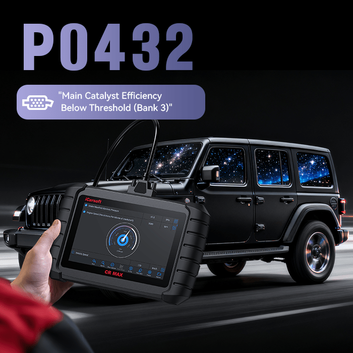 P0432 Code – Warm Up Catalyst Efficiency Below Threshold (Bank 2) - iCarsoft Official Store