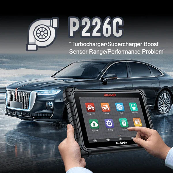P226C Code: Turbocharger/Supercharger Boost Sensor Range/Performance Problem - iCarsoft-us